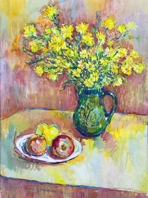 Акварель Натюрморт с яблоками, художник Курилко Ирина Акварель Натюрморт с яблоками, художник Курилко Ирина