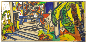 Акварель В кафе, художник Туранский Александр - продано Акварель В кафе, художник Туранский Александр - продано