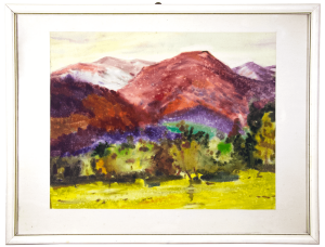 Акварель Красные горы, художник Нечвоглод Николай Акварель Красные горы, художник Нечвоглод Николай