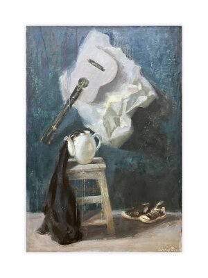 Картина Натюрморт с гитарой, художник Люся Петрик Картина Натюрморт с гитарой, художник Люся Петрик